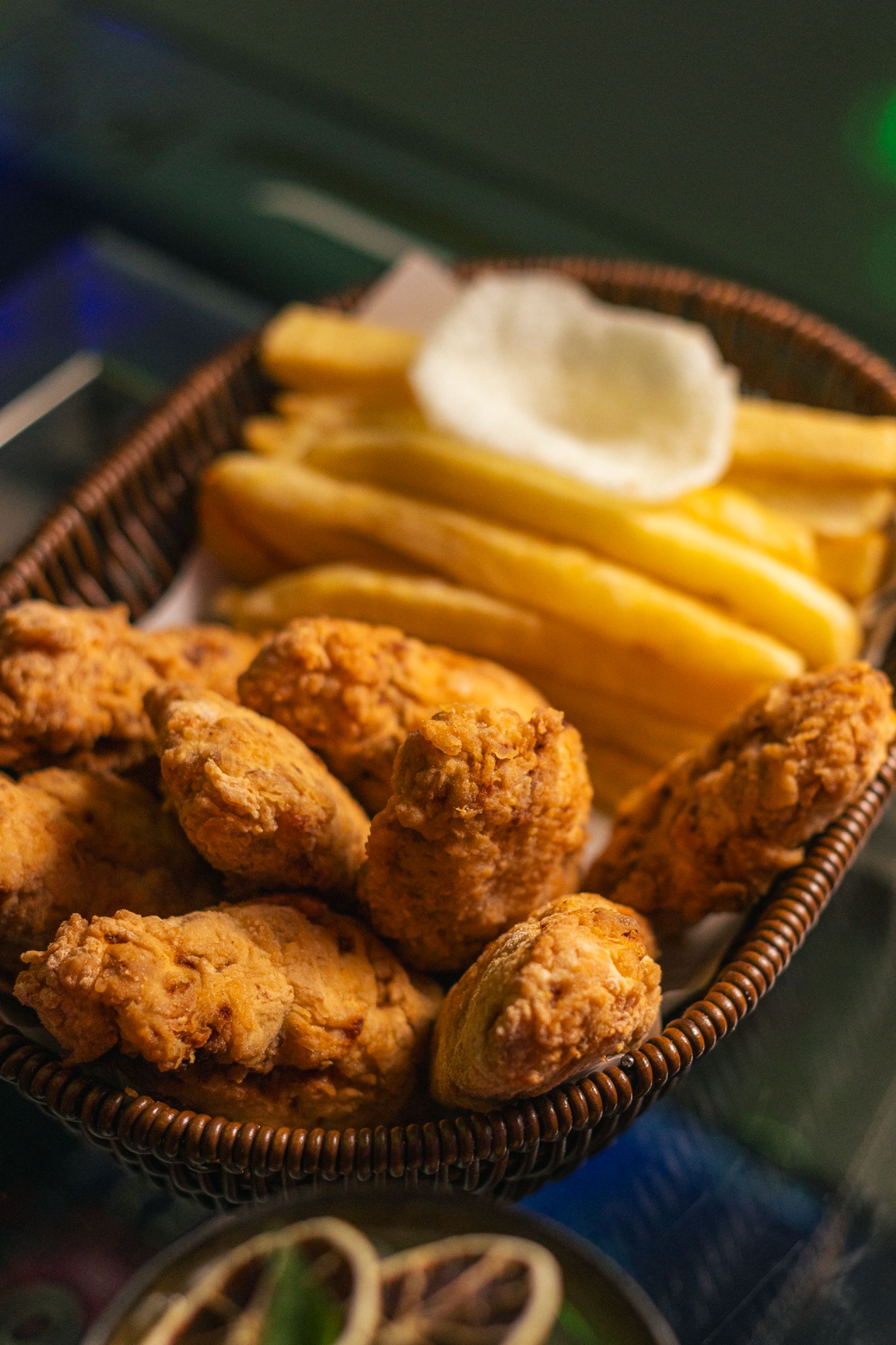 Chicken Pakoras (with fries)